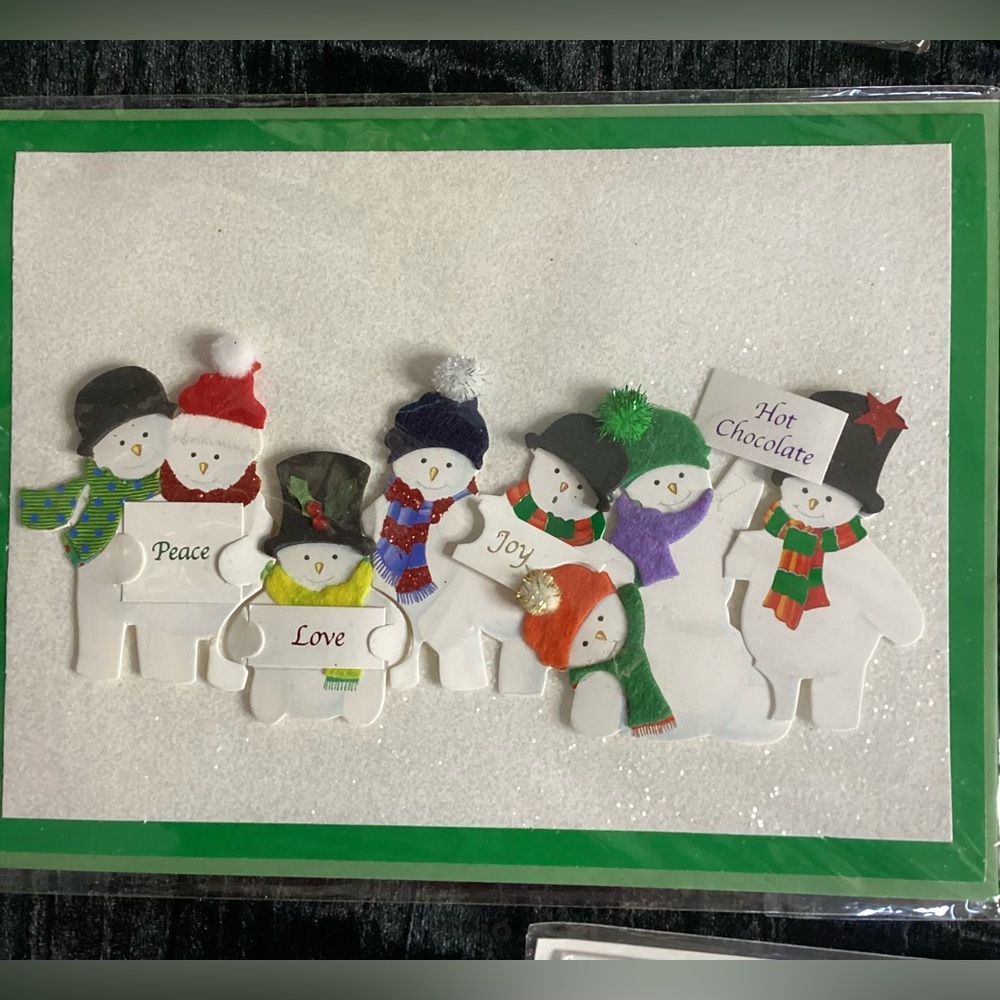 BURGOYNE Festive Holiday Dimensional Greeting Cards Set Of 5 - Picture 5 of 12